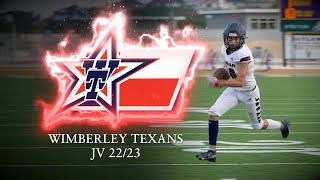 Wimberley JV Football  2022-23 - 4K  #wimberley