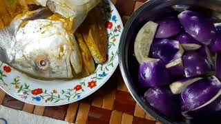 Masak kari kepala ikan nyuk-nyuk campur buah mempelam telur...