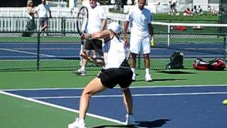 Justine Henin practice