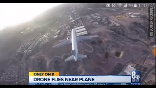 Drone flies within feet of arriving aircraft at McCarran, Las Vegas, USA