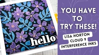 Using stencils  | Lisa Horton Interference Inks | #cards #papercraft #stencil