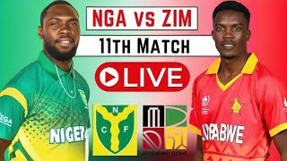 LIVE: Nigeria vs zimbabwe | African Game 2024 | Match 11 | Group B | live cricket match today