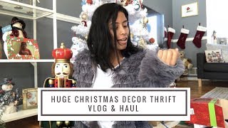 Thrift Trip/plus a huge Christmas Decor Haul|Vlog