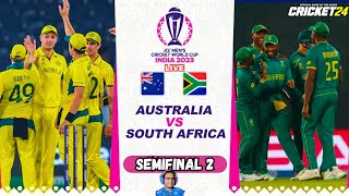 🔴LIVE: #cwc23 Australia vs South Africa Semi Final ODI Match - Cricket24 PC  @blackopsrebornyt