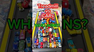 Treadmill vs CARS: Who wins?  #hotwheels #car #racing