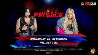 Rhea Ripley vs Liv Morgan Hell In A Cell Match..