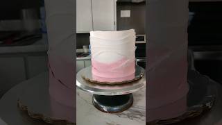 Cake Decorating pink Wave Cake. #wavecake #cake #shorts #foryou