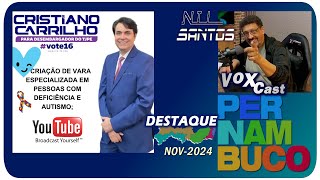 VOXCast entrevista REVELADORA com CRISTIANO CARRILHO candidato 16 a Desembargador 5ºConst.  18 Nov24