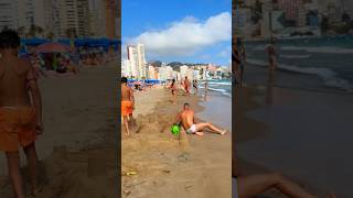 🇪🇸 Levante Beach Benidorm Spain Hot Day 🧜🧜