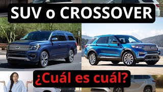 SUV o CROSSOVER… ¿cuál es la DIFERENCIA?