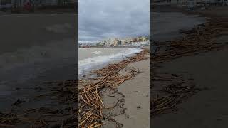 Benalmadena beach after storm