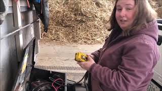 Dumping the manure wagon at the ISU composting site