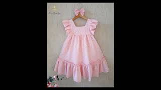 Trendy Frock For Baby Girl/ Chikankari Summer Frock