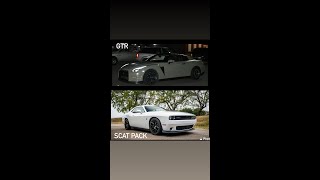 GTR vs Scat Pack Dig Race (mods in desc) #gtr #scatpackchallenger