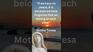 Mother Teresa Life Changing Quote If we have no peace, it is #motherteresaquotes #motherterasa