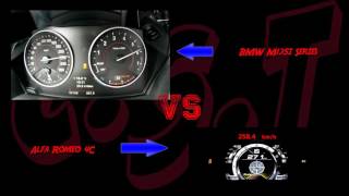 Car Speed Test BMW M135i Series vs Alfa Romeo 4C Series Acceleration