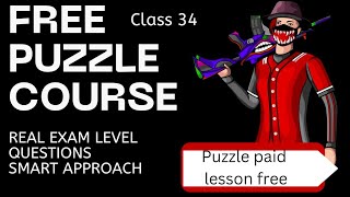 FREE PUZZLE COURSE II CLASS 34 II MAINSPUZZLE RRB POCLERK 2023