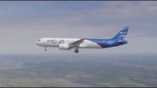 First flight of 'Irkut' MC-21-300 (Yakovlev Yak-242) airliner (Eng. subtitles)