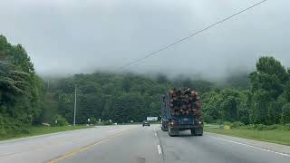 Fog in the Mountains near Franklin, NC July 19, 2021