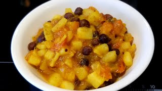 Chana Bateta Nu Shaak | Potato &  chickpea curry | Vegan Recipe