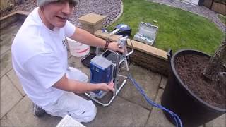 How to set up and clean the Graco GX FF airless spray pump