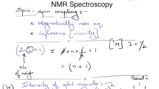 NMR Spectroscopy-5 (spin spin coupling, coupling constants, J values, problem solving)