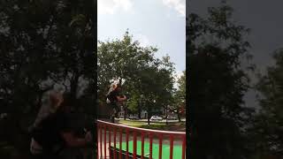 Rail hop slam #bmx #bike #bmxlife #youtube #fail #slam #bikeslam