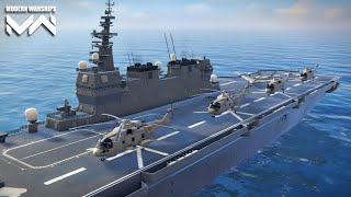 JS IZUMO with Torpedo Spammer helicopter : Modern Warships