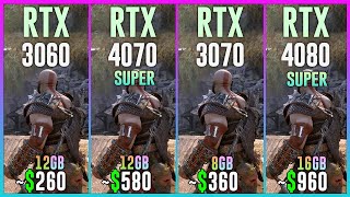 RTX 3060 vs RTX 4070 SUPER vs RTX 3070 vs RTX 4080 SUPER - Tested in 25 Games