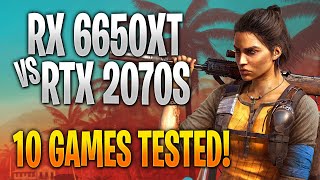 AMD RX 6650 XT vs Nvidia RTX 2070 Super | 10 Game Benchmark Test and Gameplay