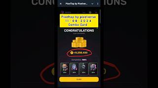 Pixel tap by pixelverse daily combo 11 August  2024 100% complection #pixeltap #pixelverse #pixeltap