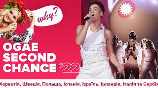 OGAE SECOND CHANCE 2022 | Огляд на представників 🇭🇷 🇸🇪 🇵🇱 🇪🇸 🇮🇱 🇮🇪 🇮🇹 🇷🇸 [частина 1]