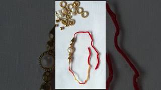 Diy Rakhi(1) #shorts #rakshabandhan#diyrakhimaking##handmaderakhi#howtomakerakhiathome