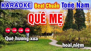 Quê Mẹ Karaoke Beat Chuẩn Tone Nam | Beat Hay Dễ Hát | PVQ Karaoke