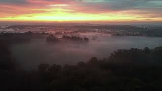 Stunning Sunrise Drone Footage Over Wageningen & Renkum | Aerial Views of Dutch Countryside