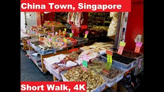 4K, Short walk. Singapore's Chinatown is a vibrant and historic neighborhood  in the central part