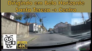 🚙⁴ᴷ BR | Dirigindo em BH: Santa Tereza ➜ Centro | Driving in Brazil | V-00313D