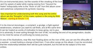 108. Pink Floyd - woman. A Momentary Lapse Reason, Sings of Life – drifting along the River of Life