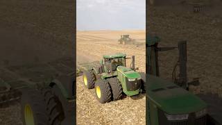 2 John Deere 9R 590 Ripping #ag #farming #harvest2024 #johndeere #9r #shorts #satisfying #fall #4k