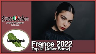 France ESC Selection (C'est Vous Qui Décidez) 2022 Top 12 With Comments (After Show)