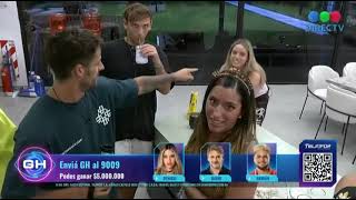 Gran Hermano || Cata y Joel celebrando que repechaje no va a la cena de nominados (16.03.2024)