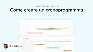 Come creare il cronoprogramma