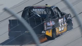 NASCAR Truck series Darlington, Bryant Barnhill hits wall