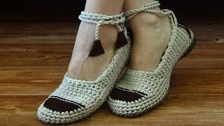 ZAPATO DE MUJER  / TEJIDO A CROCHET