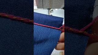 انجام یک دوخت تزئینی زیبا فقط با چرخ راسته معمولی#shortvideo #short #easy_sewing