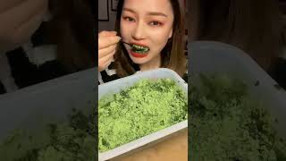 Yummy Yummy Macha Ice Eating ASMR Sounds #shorts