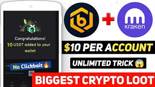 10$ Instant Withdraw In Bitrue Exchange 🔥 Kraken Exchange Loot 😍 $10 Per Account