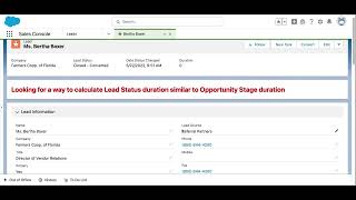 How to Calculate Lead Status Duration in Salesforce