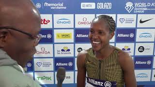 Faith Kipyegon Wins 5th Diamond League 1500m Title In Brussels With Meet Record 3:54.75 [Interview]