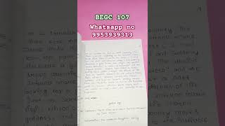 BEGC 107 solved Assignment 2023-2024 | BEGC 107 ignou handwritten assignment 2023-2024 |